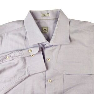 Peter Millar Shirt Mens 2XL Purple Check Button Up Long Sleeve *See Description*
